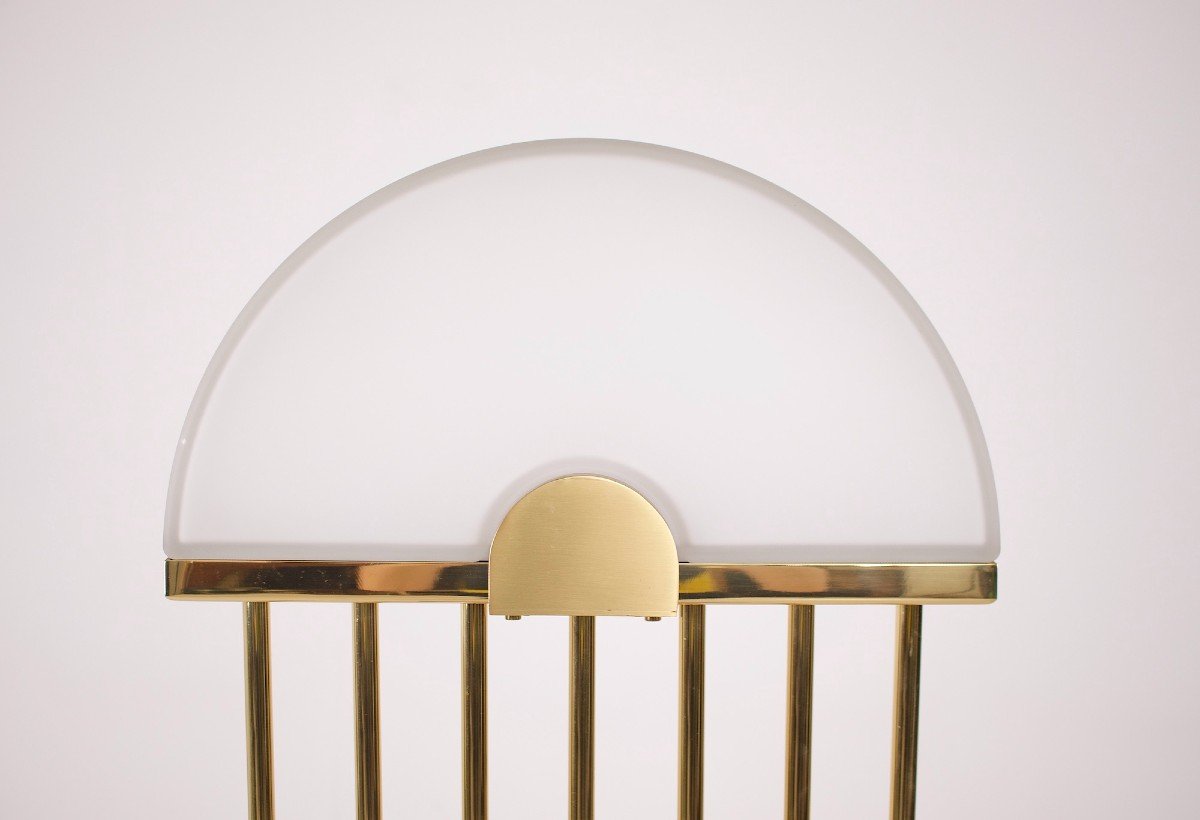 Postmodernist Brass Floor Lamp, 1980's.-photo-1