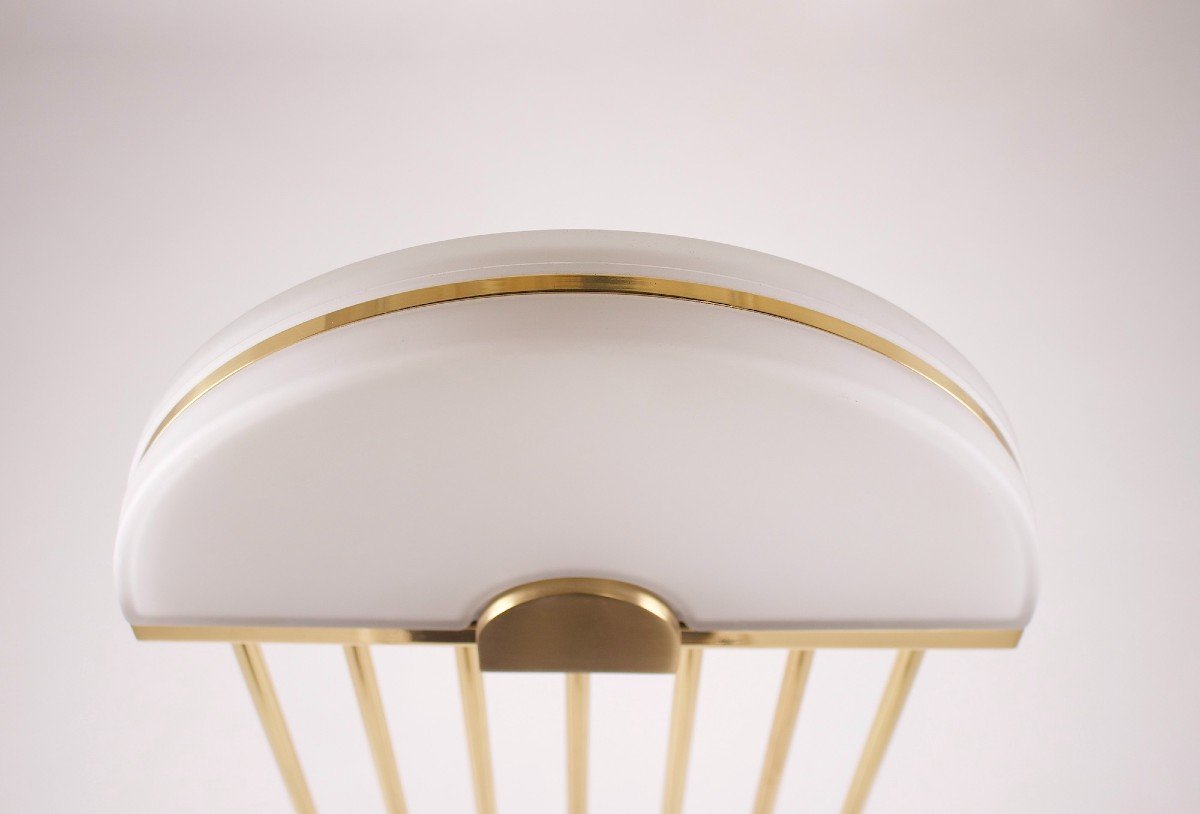 Postmodernist Brass Floor Lamp, 1980's.-photo-3