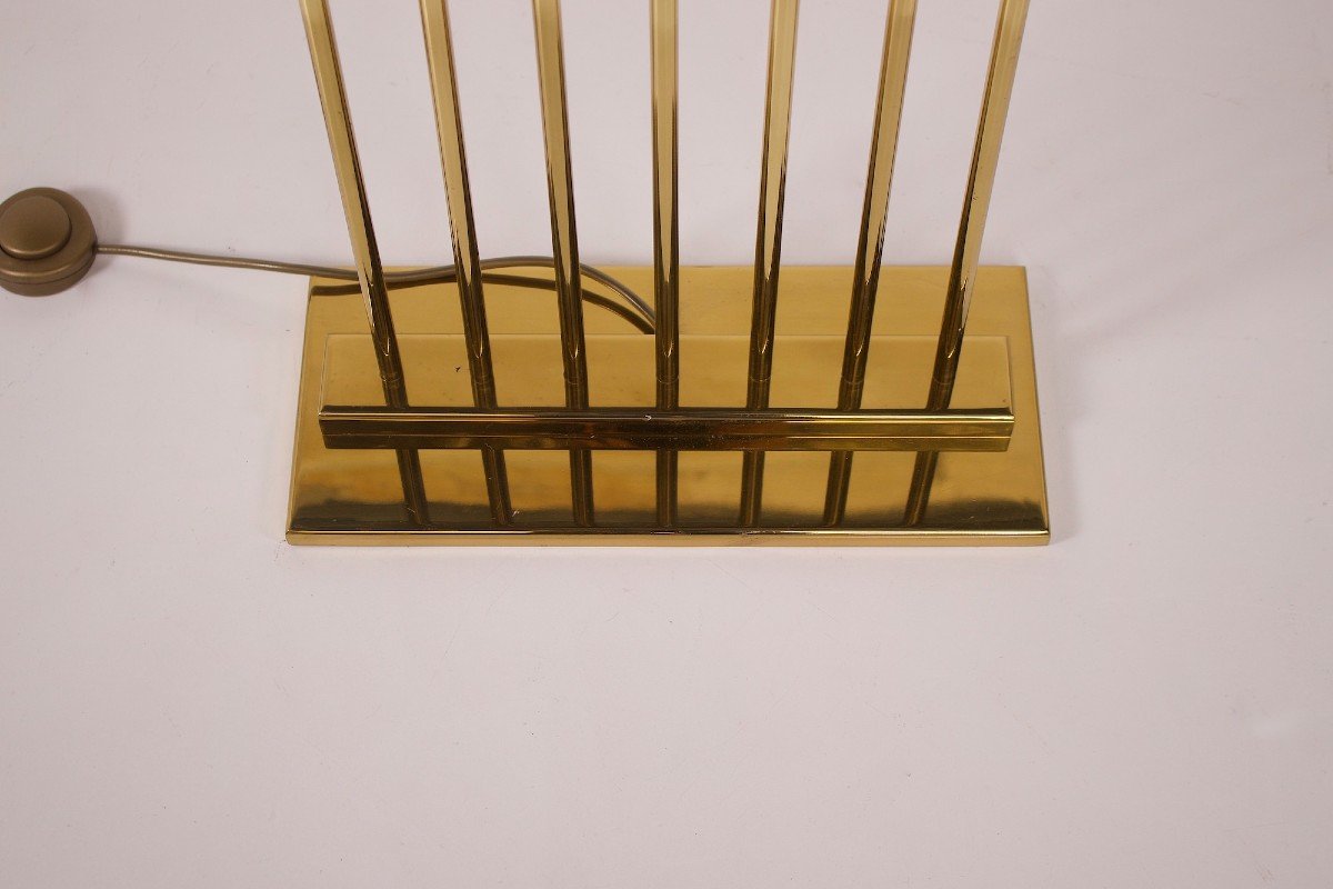 Postmodernist Brass Floor Lamp, 1980's.-photo-4