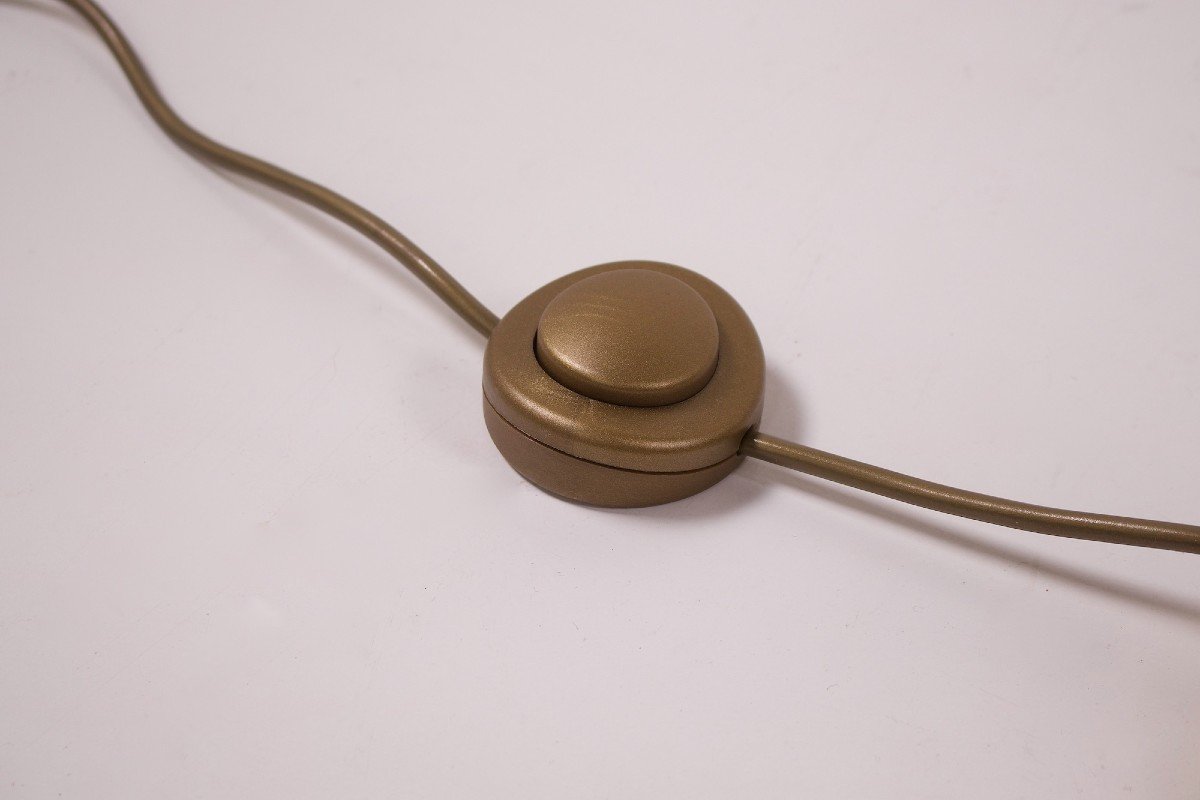 Postmodernist Brass Floor Lamp, 1980's.-photo-7