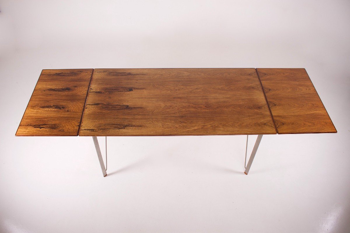 Rosewood Extending Table “3605”, Arne Jacobsen & Fritz Hansen.-photo-4