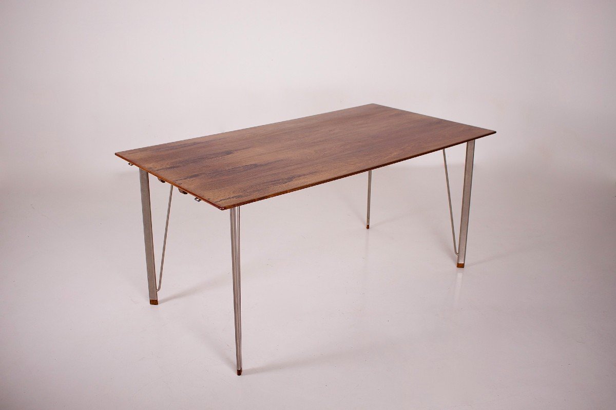 Rosewood Extending Table “3605”, Arne Jacobsen & Fritz Hansen.-photo-5