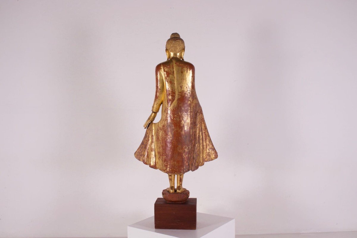 Standing Buddha Burma, Mandalay (127cm)-photo-4