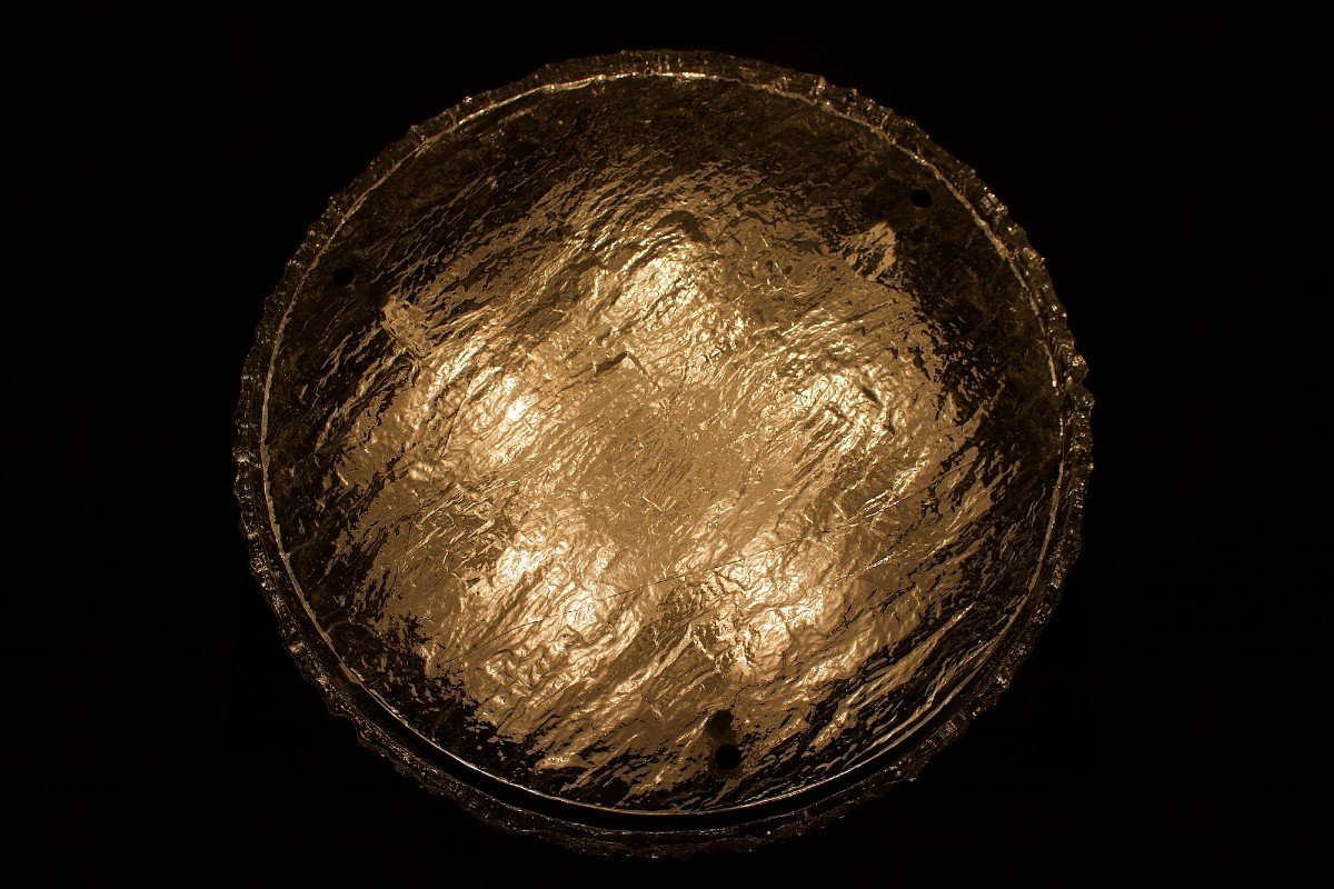 “drum” Ceiling Light Xl Ice Glass, Kaiser.-photo-1