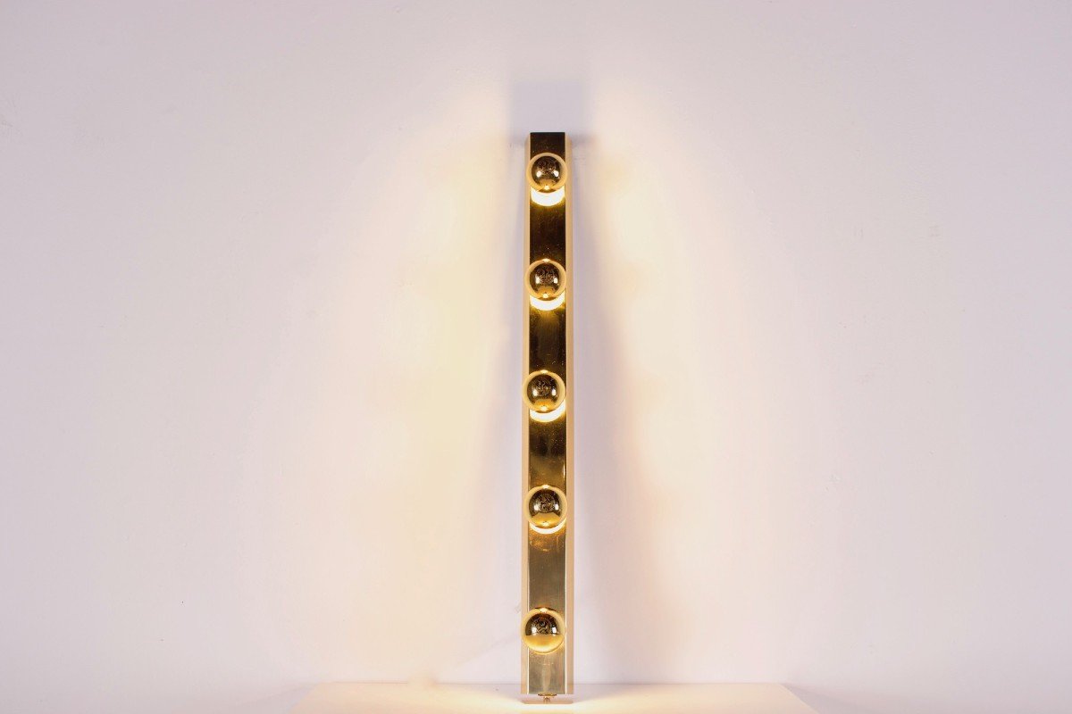 Appliques De Loge “vanity Lamp” En Laiton.-photo-3