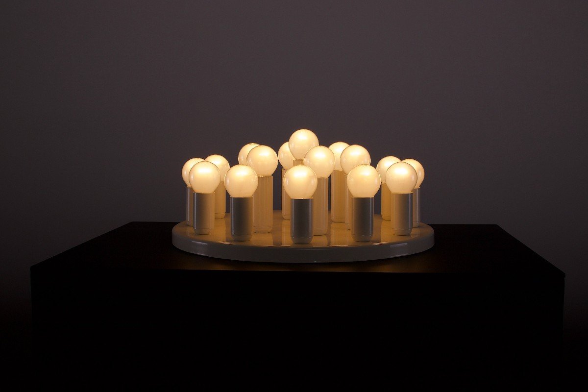 Pop / Space Age 1970's Round Ceiling Light.-photo-2