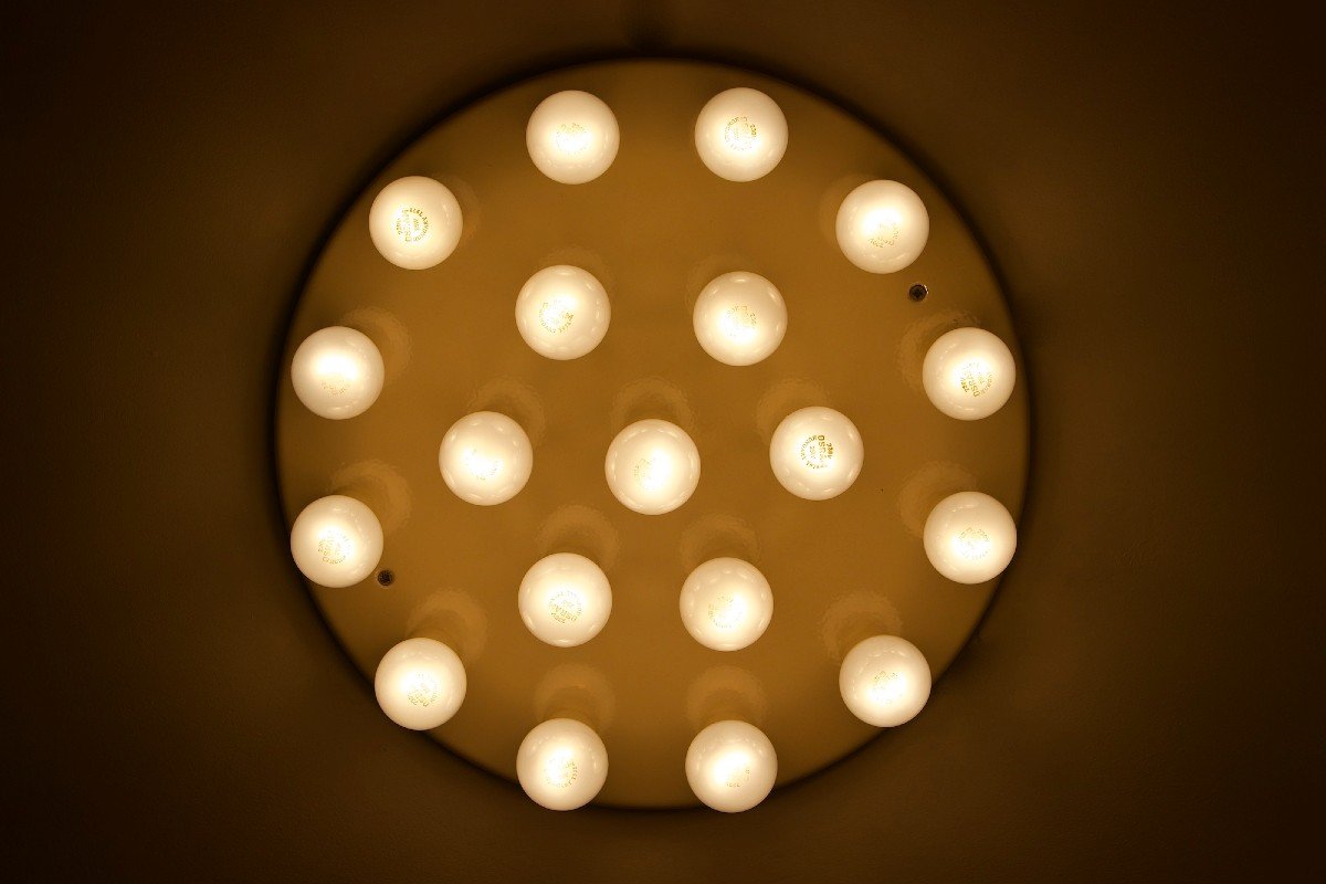 Pop / Space Age 1970's Round Ceiling Light.