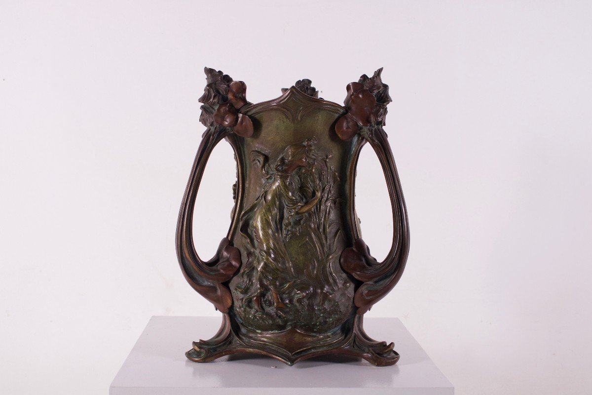 Imposante jardinière de style Art Nouveau, Raphaël Charles Peyre.-photo-3