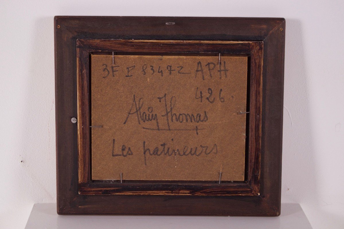 Alain Thomas “les Patineurs” Naïf Primitif-photo-3