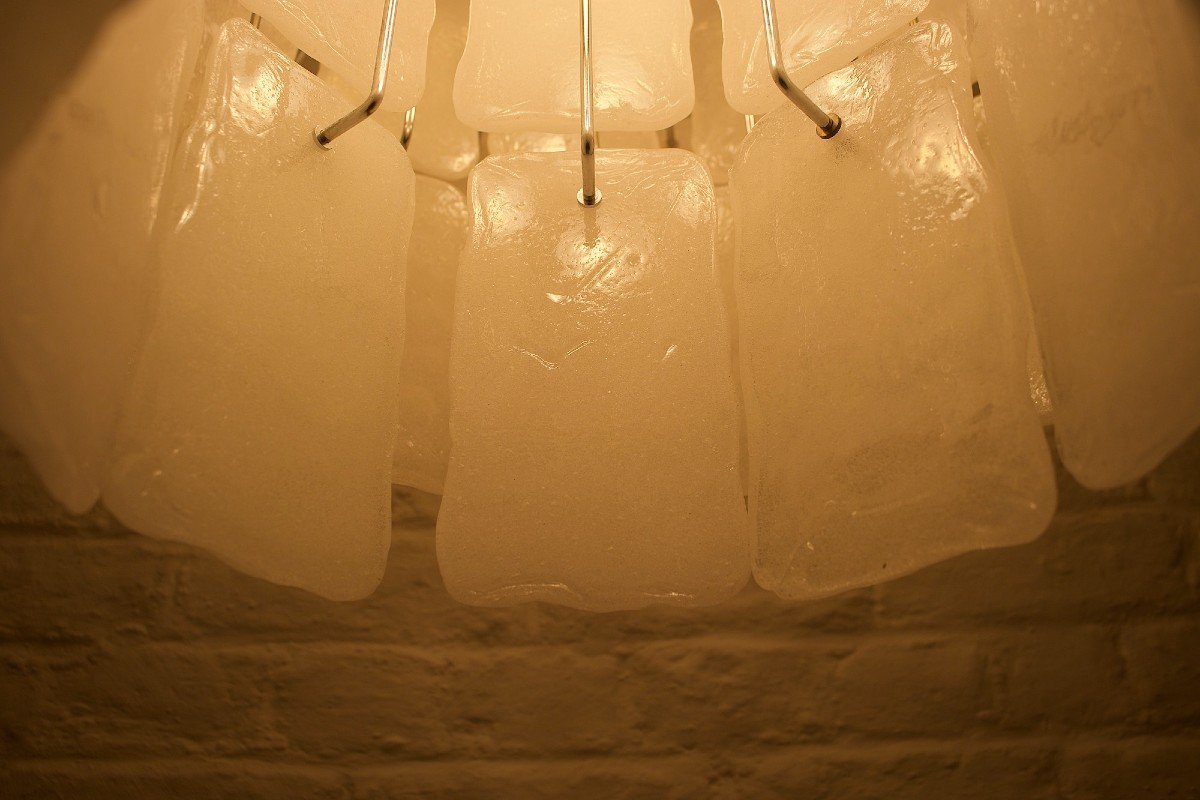 Large Murano Glass And Brass Ceiling Light.-photo-3
