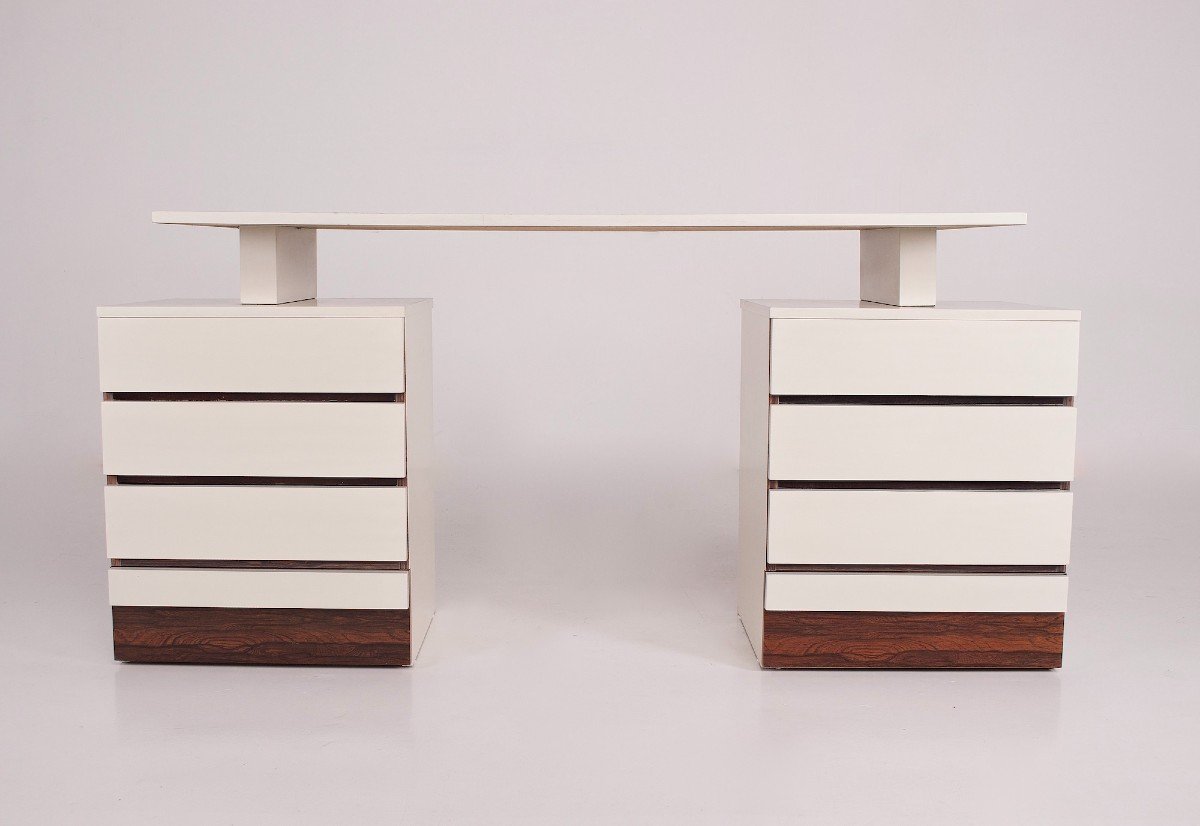 Petit Bureau Ou Coiffeuse Moderniste à Secret.-photo-4