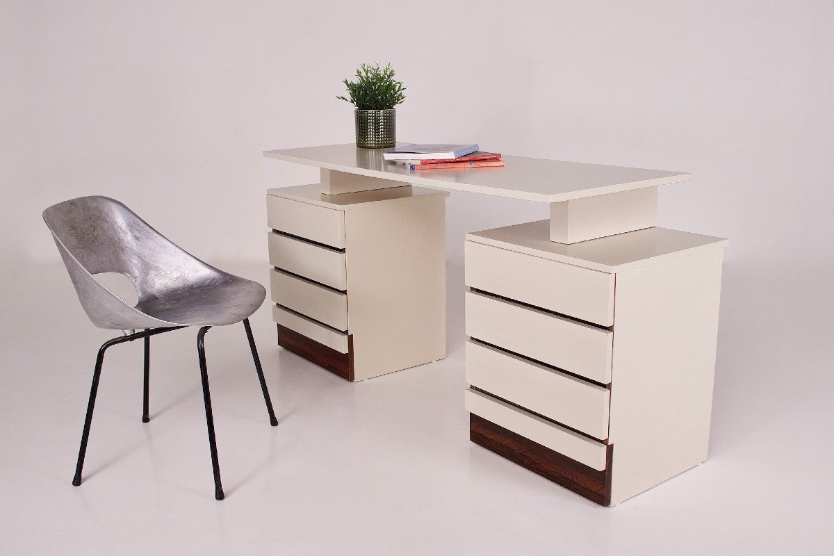 Petit Bureau Ou Coiffeuse Moderniste à Secret.-photo-3
