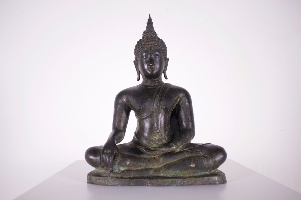 Buddha Shakyamuni Ayutthaya In Bronze-photo-2
