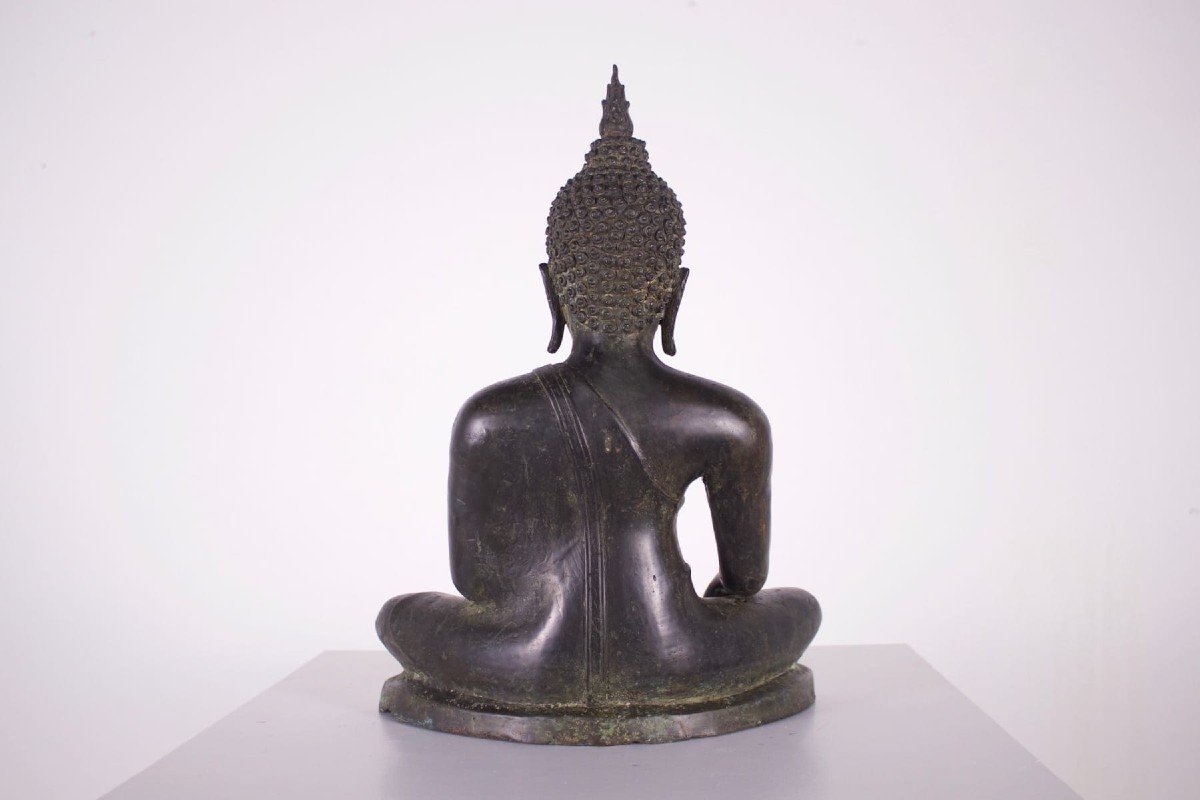 Buddha Shakyamuni Ayutthaya In Bronze-photo-4