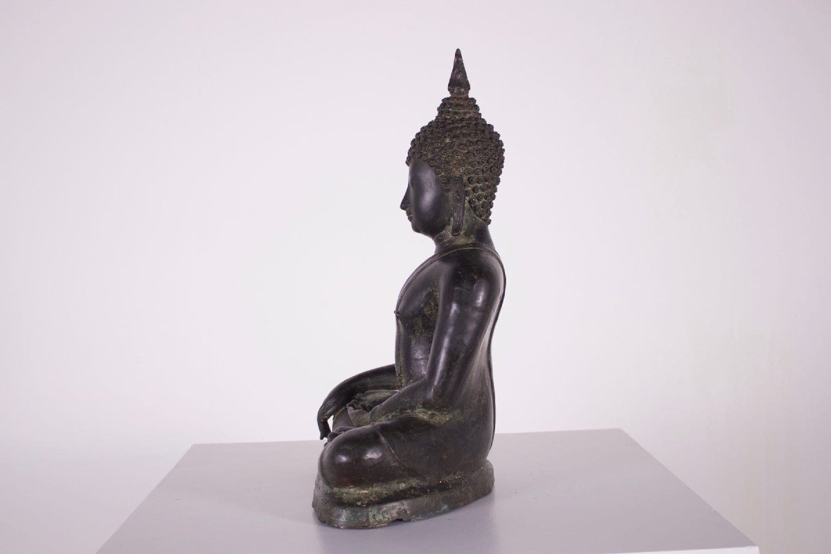 Buddha Shakyamuni Ayutthaya In Bronze-photo-1
