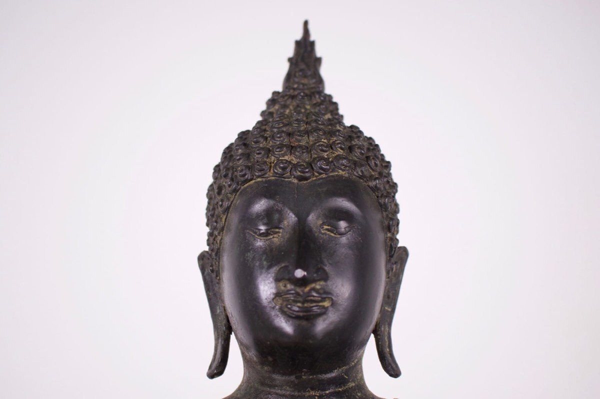 Buddha Shakyamuni Ayutthaya In Bronze-photo-3