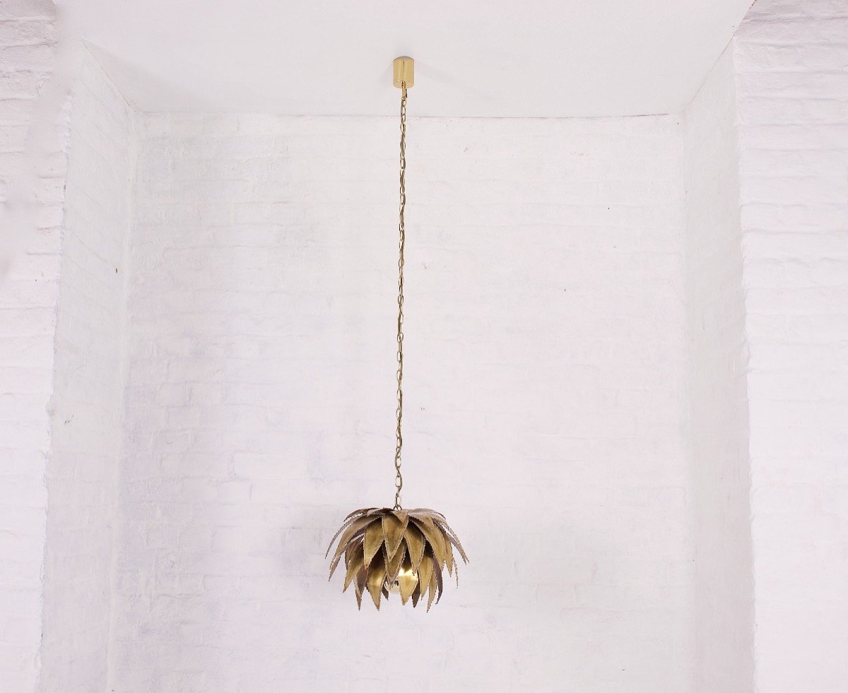 Lustre en laiton Maison Jansen, années 70.