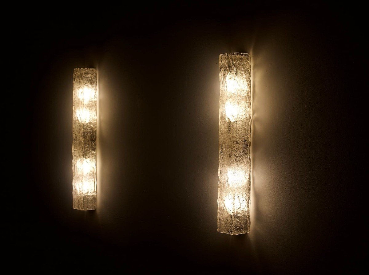 Pair Of Large Murano Wall Lights