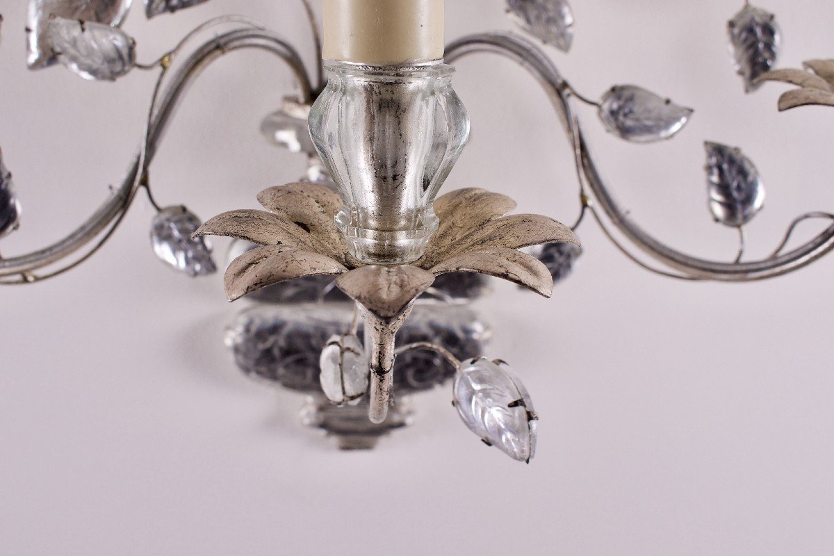 Maison Baguès Style Cut Glass Floral Applique-photo-4