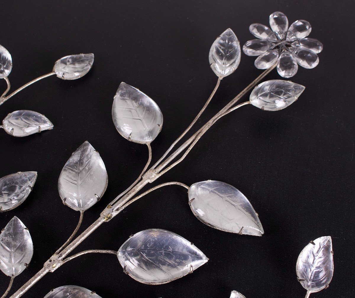 Maison Baguès Style Cut Glass Floral Applique-photo-6