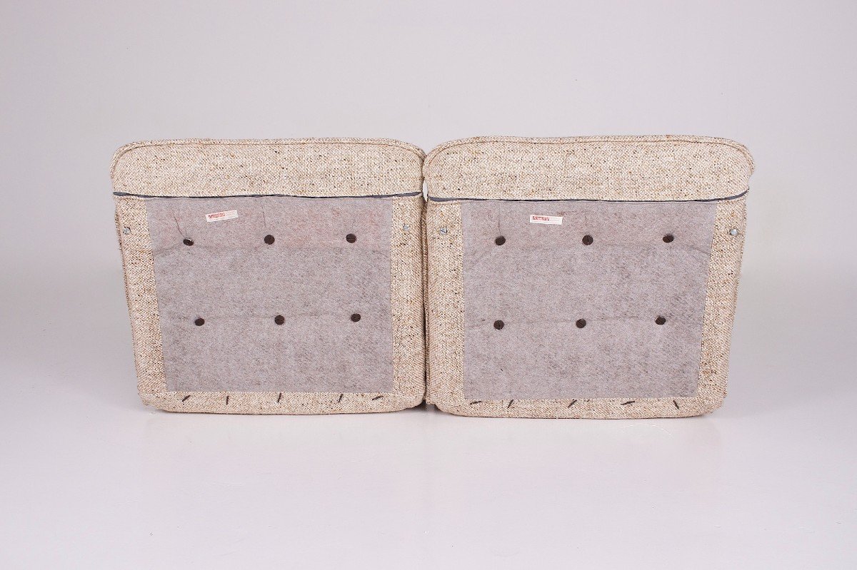 Deux fauteuil en teck et laine, Danemark.-photo-5