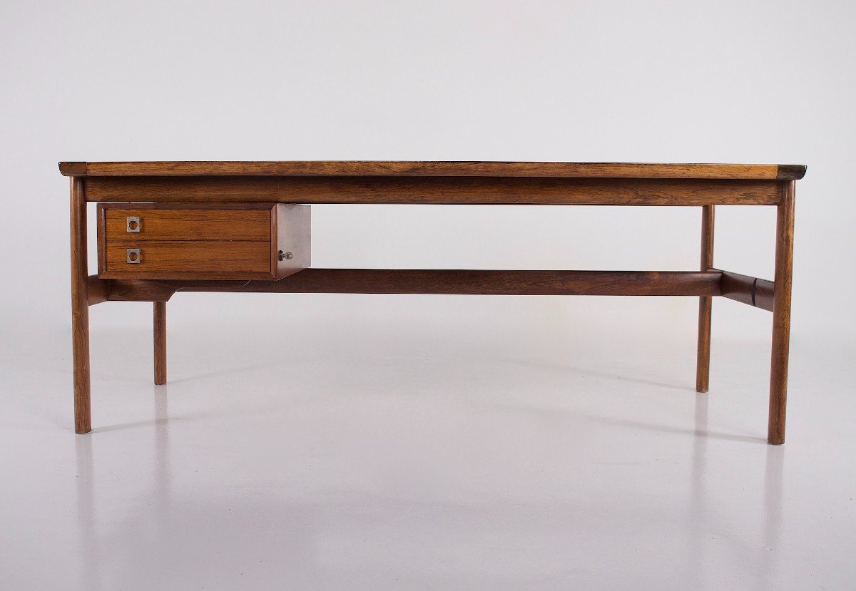 Large Rosewood Desk By Arne Vodder & Sibast-photo-4