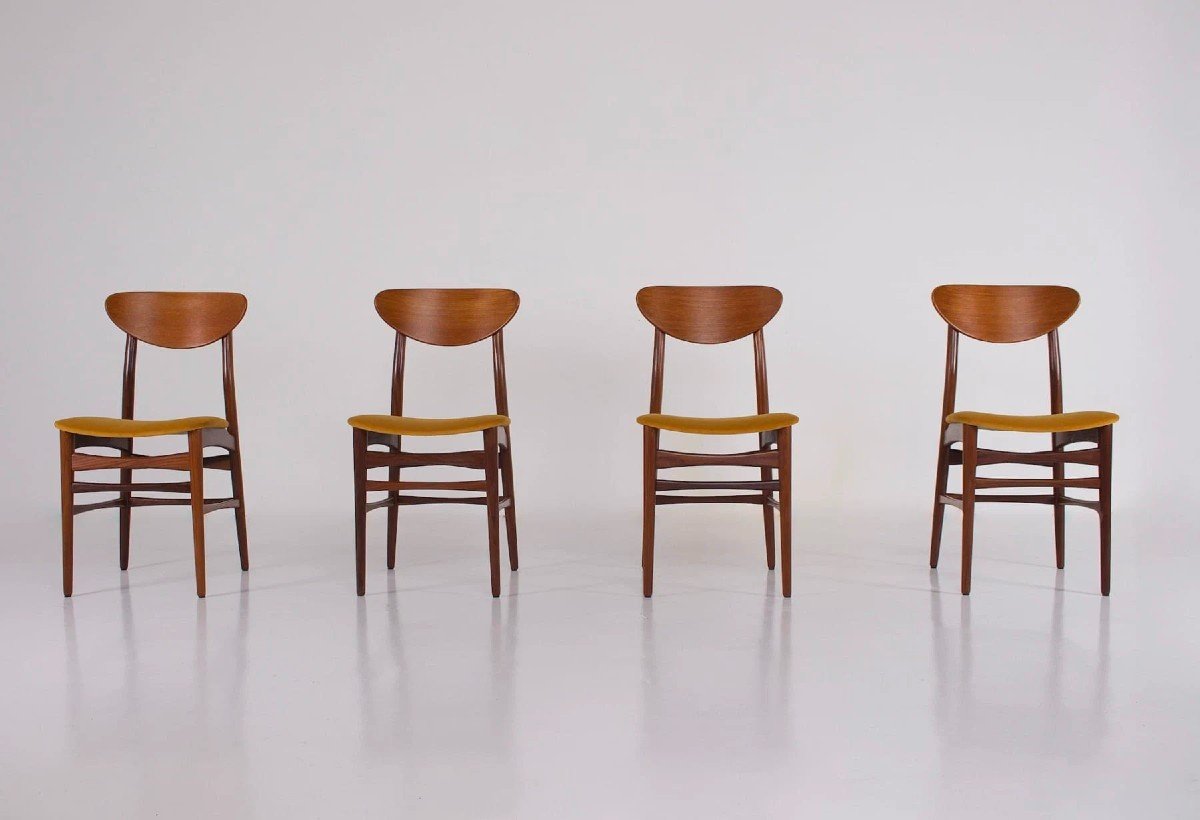 4 Danish Teak Chairs-photo-3