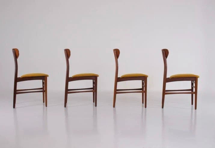 4 Danish Teak Chairs-photo-4