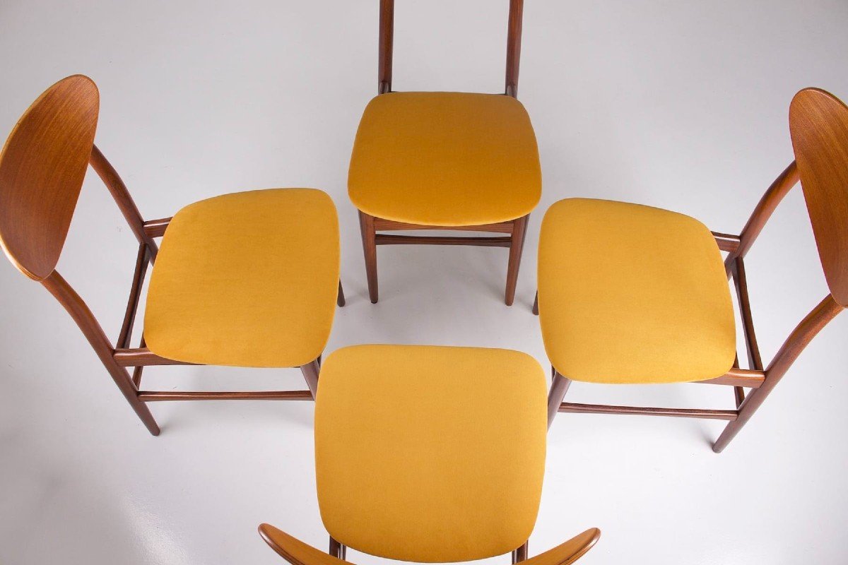 4 Danish Teak Chairs-photo-2