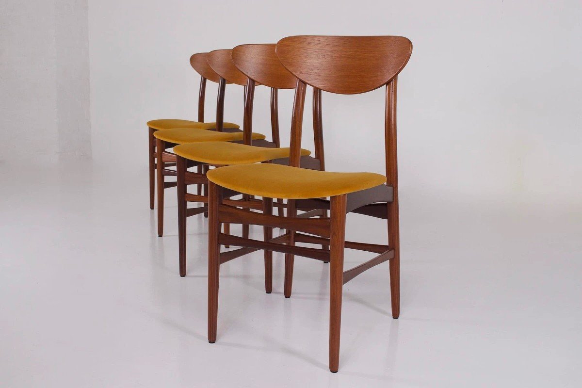 4 Danish Teak Chairs