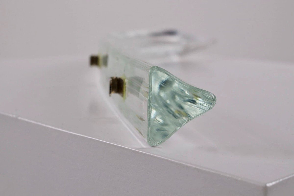 Ensemble de deux appliques en cristal de Murano, Alberto Donà, années 80.-photo-2