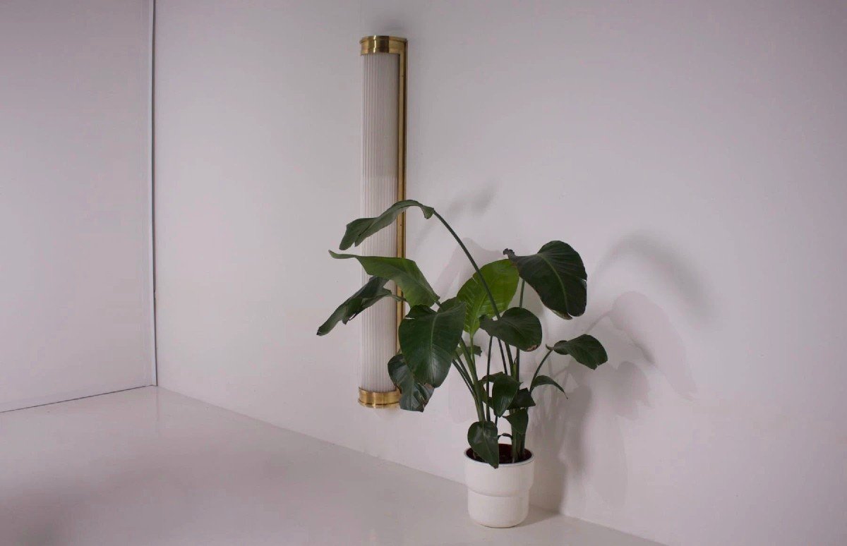 Grande Applique / Plafonnier Art Déco Moderniste, 160 Cm.-photo-5