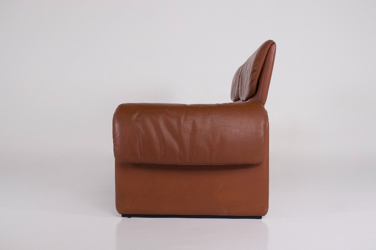 De Sede 3-seater Sofa “ds-2011” In Cognac Leather-photo-2