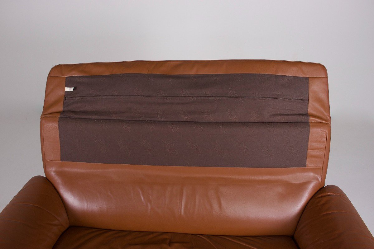 De Sede 2-seater Sofa “ds-2011” In Cognac Leather-photo-4