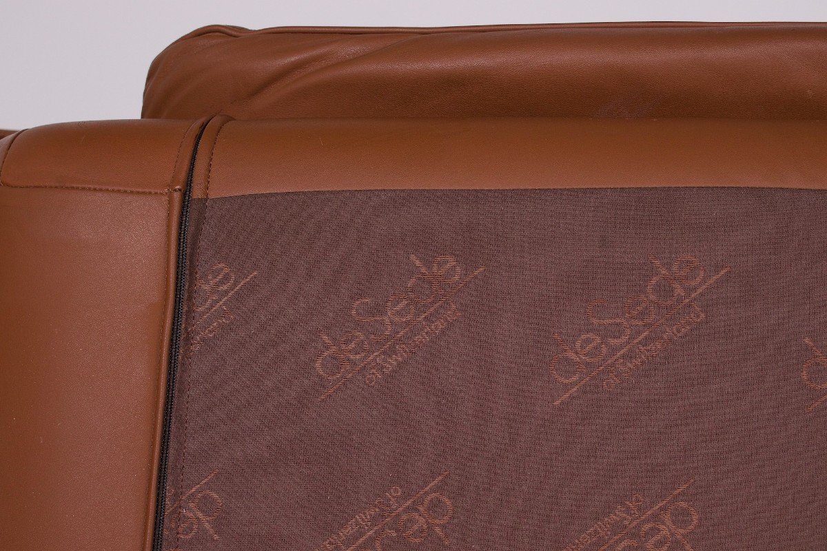De Sede 2-seater Sofa “ds-2011” In Cognac Leather-photo-8