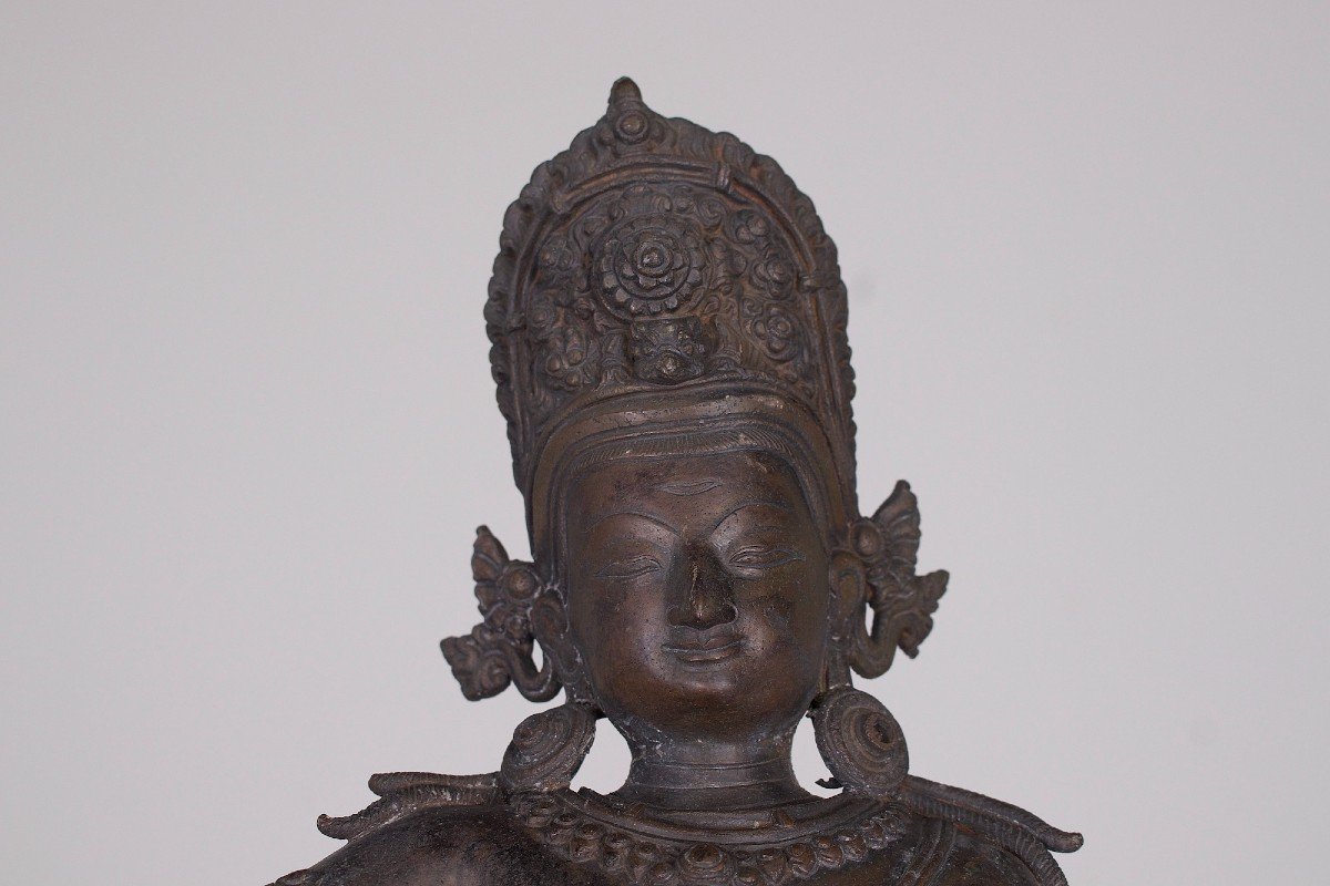 Statue en bronze d'Indra, Népal. -photo-2