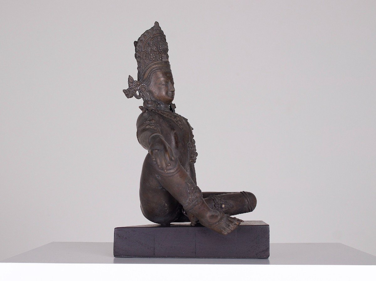 Statue en bronze d'Indra, Népal. 