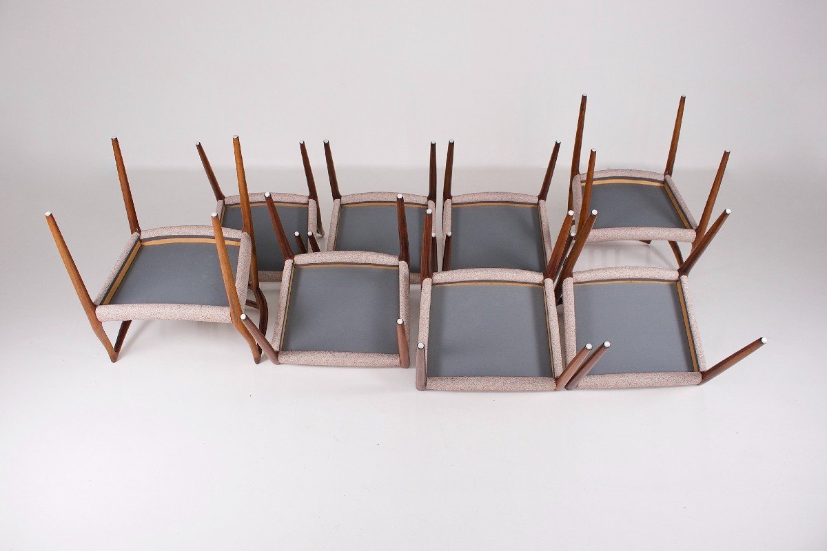 8 Chaises En Palissandre Par Niels Otto Moller.-photo-7