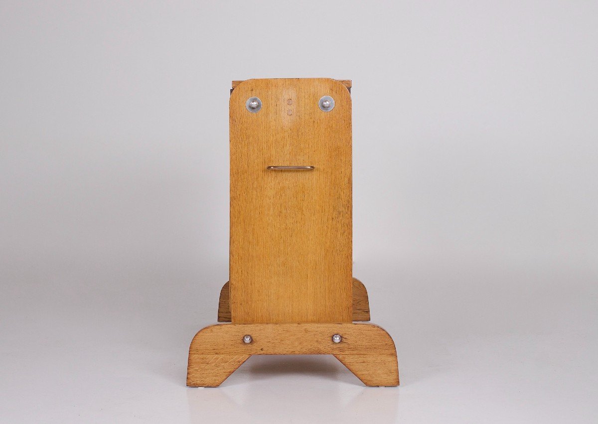 Bureau rétractable en chêne, Raclem éditeur, années 50.-photo-4