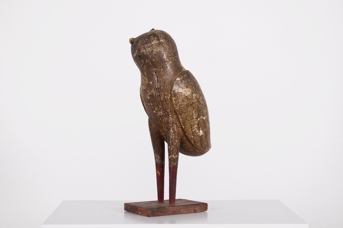 Figure De Hibou En Bois-photo-2