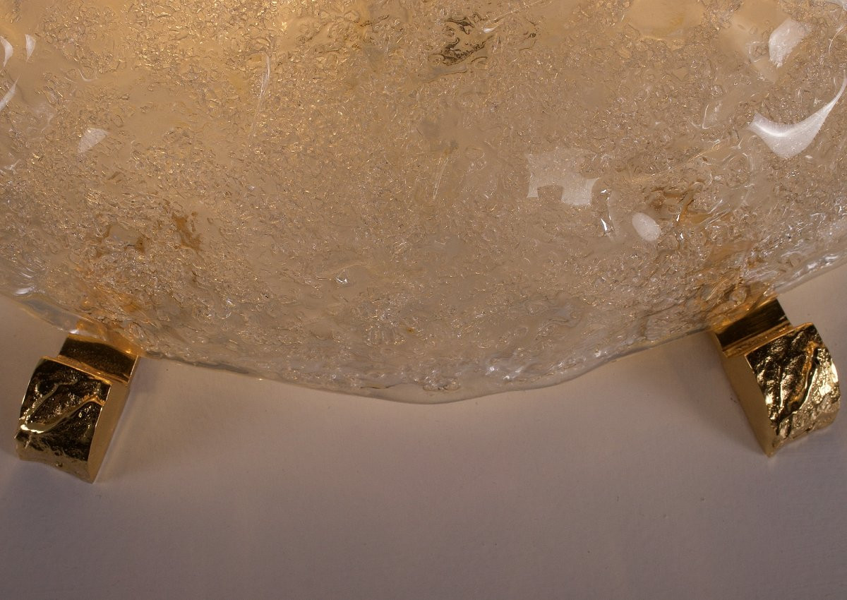 Murano And Gilded Brass Ceiling Light-photo-4
