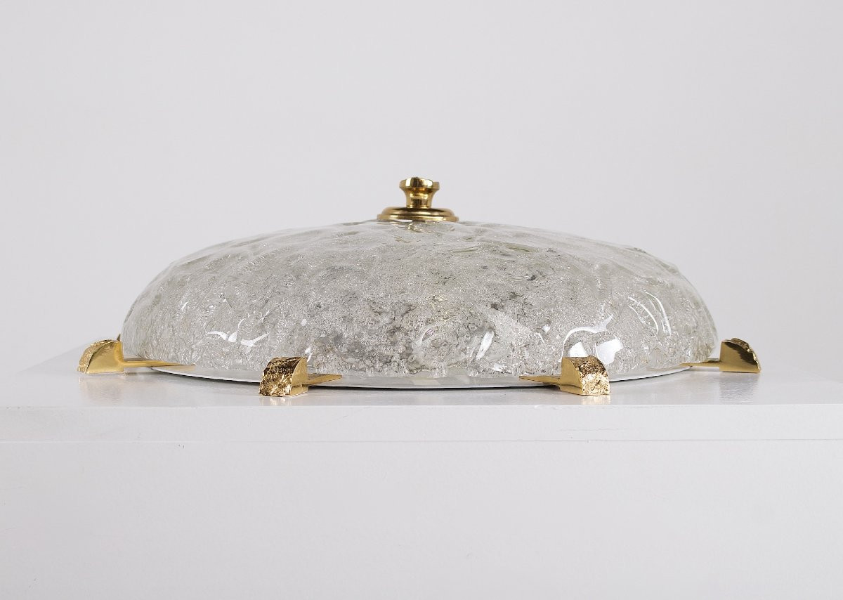 Murano And Gilded Brass Ceiling Light-photo-2