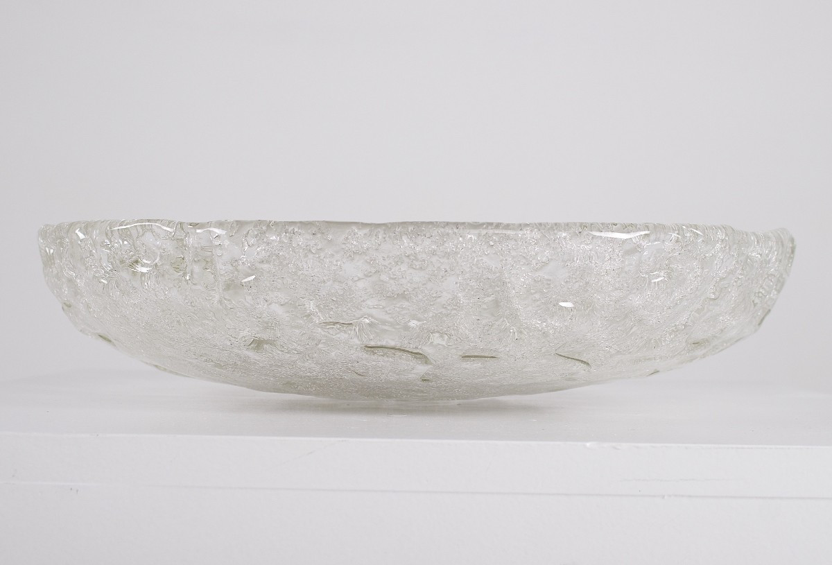 Suspension en verre de Murano et laiton doré, années 70.-photo-2