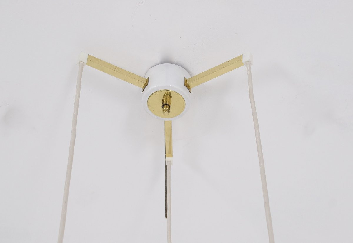 Venini Three Amber Globe Pendant Light-photo-6