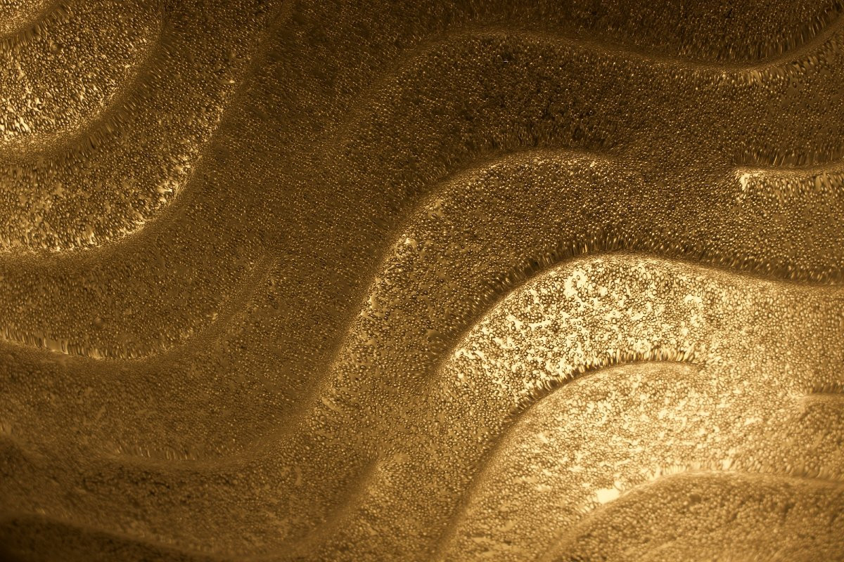 Grande Applique / Plafonnier »soleil » En Laiton Et Murano-photo-3