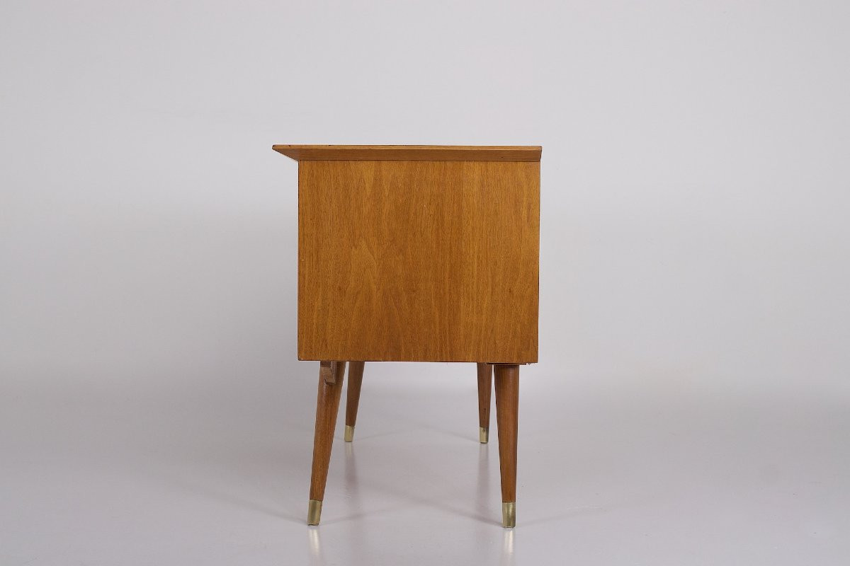 Modernist Sideboard With Brass Compass Legs.-photo-2