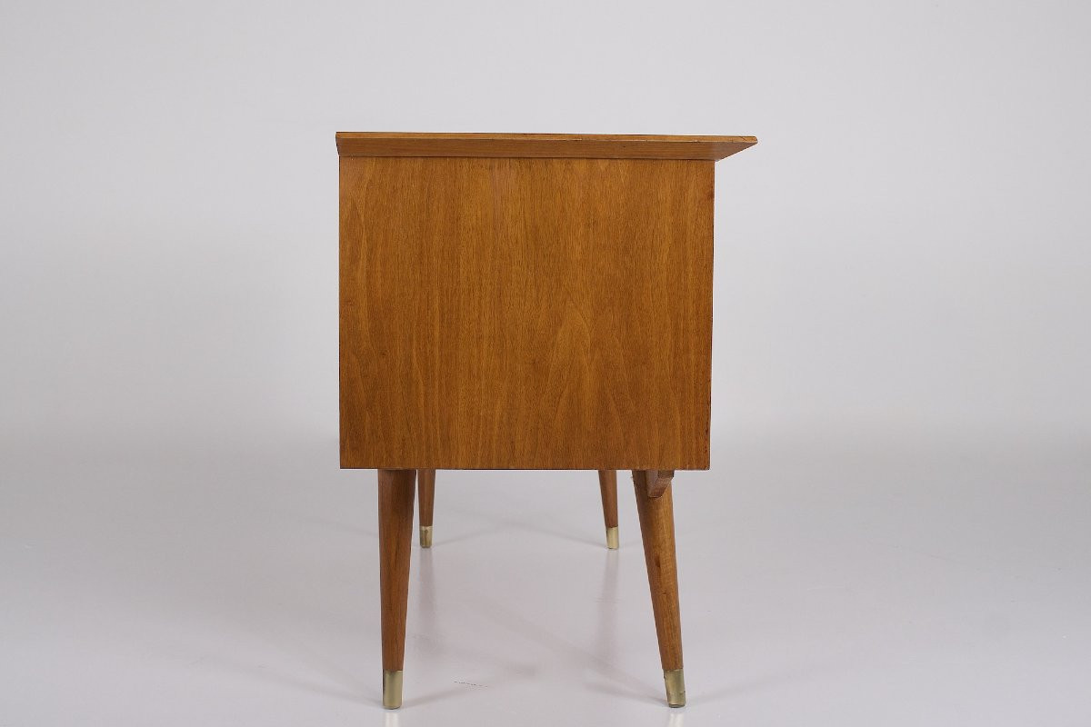 Modernist Sideboard With Brass Compass Legs.-photo-2