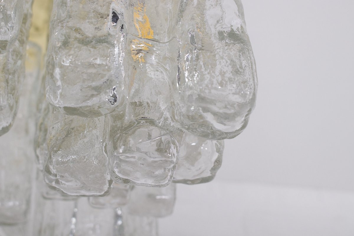 Plafonnier Ice Glass En Laiton Kalmar .-photo-4