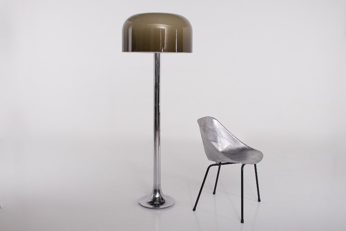 Lampadaire Tulipe Chrome Space Age.-photo-6