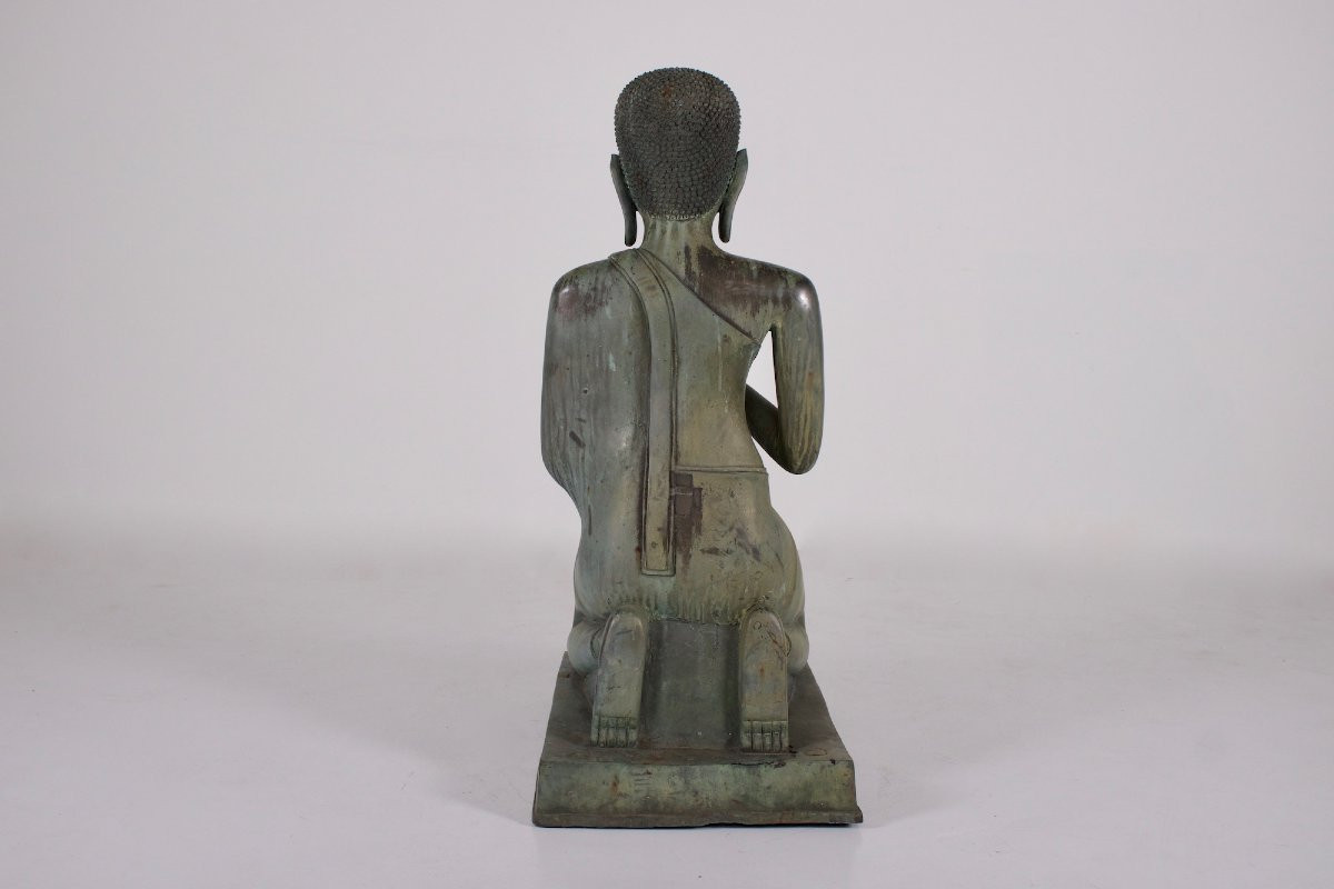 Deux importants adorants  Thepphanoms en Bronze, Thaïlande-photo-3